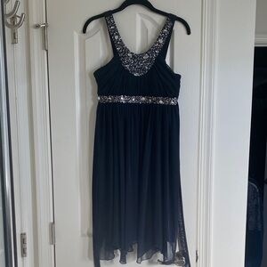 City Studio Navy Blue Sequin Mini Dress